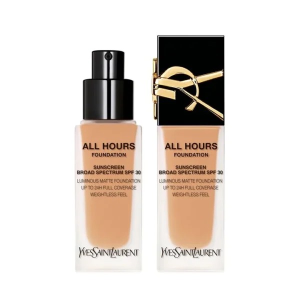 YVES SAINT LAURENT ALL HOURS FOUNDATION SUNSCREEN BROAD SPECTRUM SPF 30 MW3 MEDIUM WARM 3