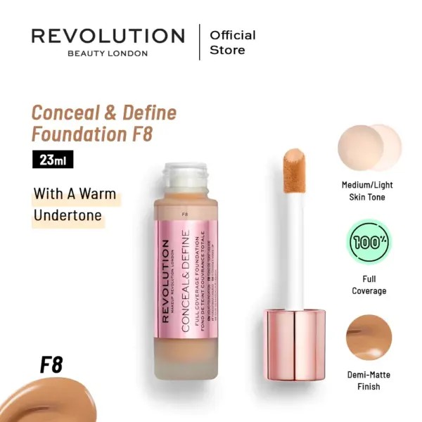REVOLUTION CONCEAL & DEFINE TONO F8 23ml