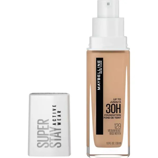 MAYBELLINE SUPER STAY ACTIVE WEAR 30H 30ML FOUNDATION TONO MEDIUM BEIGE 129