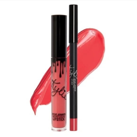 Kylie Jenner Lápiz Labial Líquido Mate De & Perfilador De Labios Party Girl