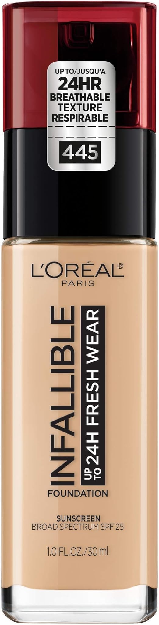 LOREAL INFALLIBLE 24H FRESH WEAR SPF 25 FOUNDATION 445 30ml