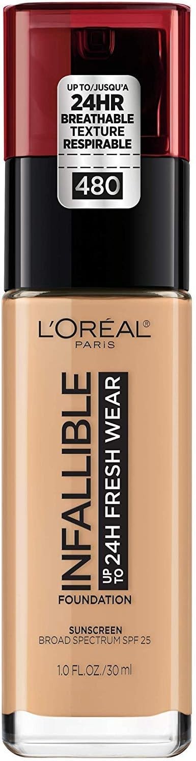 LOREAL INFALLIBLE 24H FRESH WEAR SPF 25 FOUNDATION 480 30ml